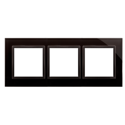 Simon 54 Nature Ramka 3-krotna Nature-Szkło ZASTYGŁA LAWA IP20/IP44* (*IP44-należy zastosować zestaw uszczelek DUN3) DRN3/73 KONTAKT (DRN3/73)