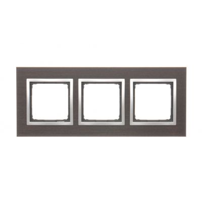 Simon 54 Nature Ramka 3-krotna Nature-Drewno, SREBRNE WENGE, IP20/IP44* (*IP44-należy zastosować zestaw uszczelek DUN3) DRN3/84 KONTAKT (DRN3/84)