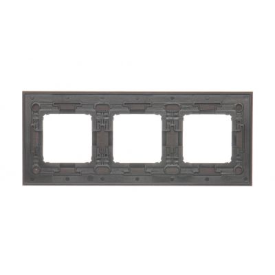 Simon 54 Nature Ramka 3-krotna Nature-Drewno, SREBRNE WENGE, IP20/IP44* (*IP44-należy zastosować zestaw uszczelek DUN3) DRN3/84 KONTAKT (DRN3/84)