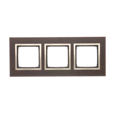 Simon 54 Nature Ramka 3-krotna Nature-Drewno ZŁOTE WENGE IP20/IP44* (*IP44-należy zastosować zestaw uszczelek DUN3) DRN3/85 KONTAKT (DRN3/85)
