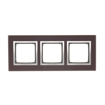 Simon 54 Nature Ramka 3-krotna Nature-Szkło KUSZĄCA ŚLIWKA IP20/IP44* (*IP44-należy zastosować zestaw uszczelek DUN3) DRN3/89 KONTAKT (DRN3/89)