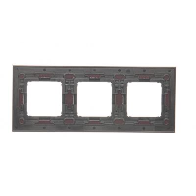 Simon 54 Nature Ramka 3-krotna Nature-Szkło KUSZĄCA ŚLIWKA IP20/IP44* (*IP44-należy zastosować zestaw uszczelek DUN3) DRN3/89 KONTAKT (DRN3/89)