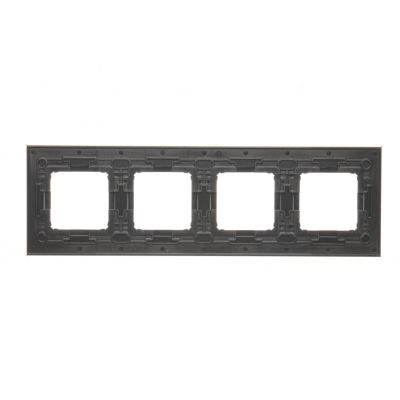 Simon 54 Nature Ramka 4-krotna Nature-Szkło KSIĘŻYCOWA LAWA IP20/IP44* (*IP44-należy zastosować zestaw uszczelek DUN4) DRN4/74 KONTAKT (DRN4/74)