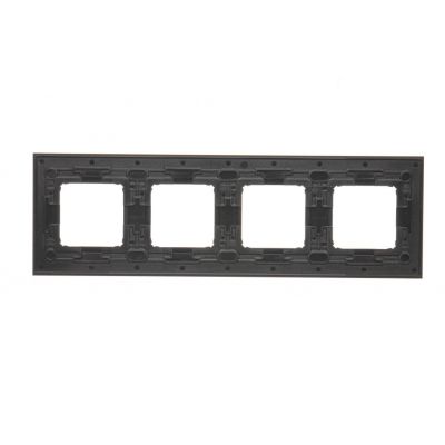 Simon 54 Nature Ramka 4-krotna Nature-Metal INOX YIN IP20/IP44* (*IP44-należy zastosować zestaw uszczelek DUN4) DRN4/78 KONTAKT (DRN4/78)