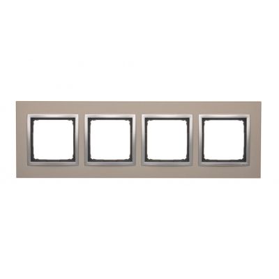 Simon 54 Nature Ramka 4-krotna Nature-Metal SATYNOWY BLASK IP20/IP44* (*IP44-należy zastosować zestaw uszczelek DUN4) DRN4/79 KONTAKT (DRN4/79)