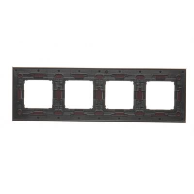 Simon 54 Nature Ramka 4-krotna Nature-Szkło KUSZĄCA ŚLIWKA IP20/IP44* (*IP44-należy zastosować zestaw uszczelek DUN4) DRN4/89 KONTAKT (DRN4/89)