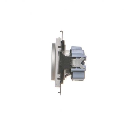 Simon 55 Gniazdo wtyczkowe pojedyncze z uziemieniem i przesłonami szybkozłączka Aluminium mat TGZ1CZ.01/143 KONTAKT (TGZ1CZ.01/143)