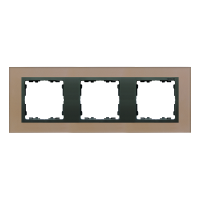 Simon 82 Nature Ramka 3-krotna Nature-szkło Miedź / pierścień grafit 82837-34 KONTAKT (82837-34)