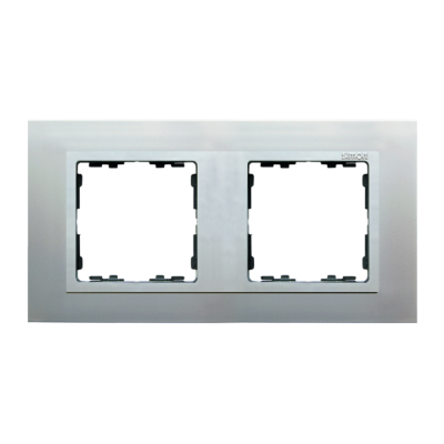 Simon 82 Nature Ramka 2-krotna Nature-metal Aluminium / pierścień aluminium mat 82927-33 KONTAKT (82927-33)