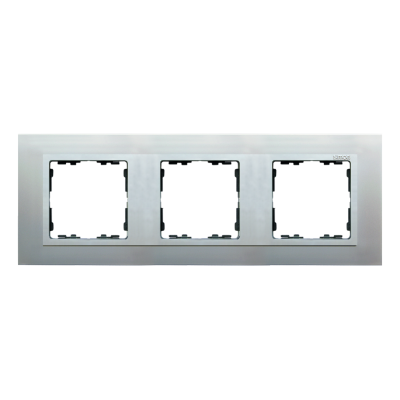 Simon 82 Nature Ramka 3-krotna Nature-metal Aluminium / pierścień aluminium mat 82937-33 KONTAKT (82937-33)