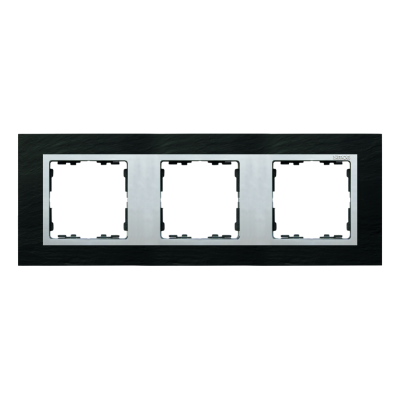 Simon 82 Nature Ramka 3-krotna Nature Łupek / pierścień aluminum mat 82937-63 KONTAKT (82937-63)