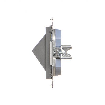 Simon 55 Pokrywa gniazd teleinformatycznych na Keystone skośna podwójna z polem opisowym Grafitowy mat TKP2S.01/116 KONTAKT (TKP2S.01/116)