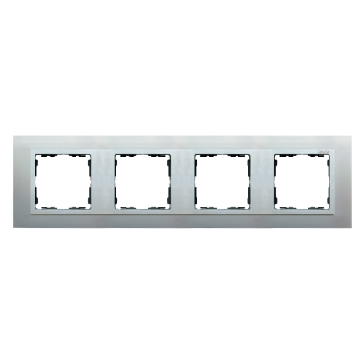 Simon 82 Nature Ramka 4-krotna Nature-metal Aluminium / pierścień aluminium mat 82947-33 KONTAKT (82947-33)