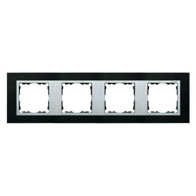 Simon 82 Nature Ramka 4-krotna Nature Łupek / pierścień aluminum mat 82947-63 KONTAKT (82947-63)