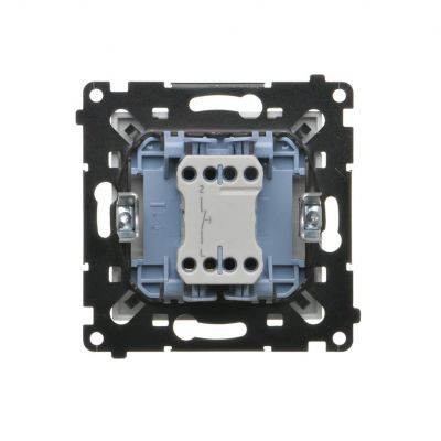 Simon 55 Przycisk zwierny pojedynczy zwierny bez piktogramu szybkozłączka Aluminium mat TP1.01/143 KONTAKT (TP1.01/143)