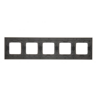 Simon 54 Nature Ramka 5-krotna Nature-Metal INOX KLASYCZNY IP20/IP44* (*IP44-należy zastosować zestaw uszczelek DUN5) DRN5/77 KONTAKT (DRN5/77)
