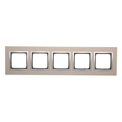 Simon 54 Nature Ramka 5-krotna Nature-Metal SATYNOWY BLASK IP20/IP44* (*IP44-należy zastosować zestaw uszczelek DUN5) DRN5/79 KONTAKT (DRN5/79)