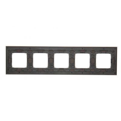Simon 54 Nature Ramka 5-krotna Nature-Drewno SREBRNE WENGE IP20/IP44* (*IP44-należy zastosować zestaw uszczelek DUN5) DRN5/84 KONTAKT (DRN5/84)