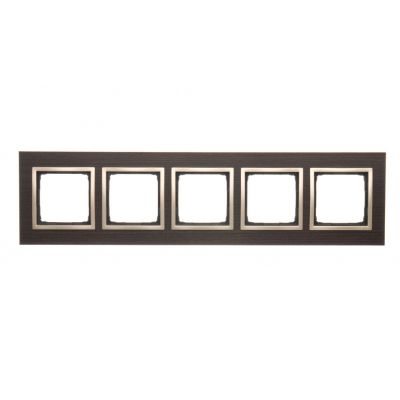 Simon 54 Nature Ramka 5-krotna Nature-Drewno ZŁOTE WENGE IP20/IP44* (*IP44-należy zastosować zestaw uszczelek DUN5) DRN5/85 KONTAKT (DRN5/85)