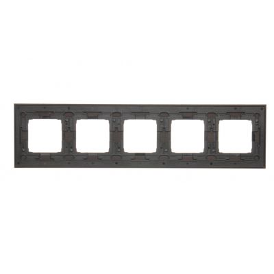Simon 54 Nature Ramka 5-krotna Nature-Drewno ZŁOTE WENGE IP20/IP44* (*IP44-należy zastosować zestaw uszczelek DUN5) DRN5/85 KONTAKT (DRN5/85)