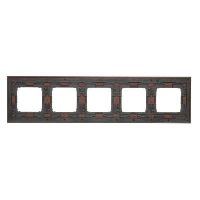 Simon 54 Nature Ramka 5-krotna Nature-Drewno ZŁOTY ORZECH IP20/IP44* (*IP44-należy zastosować zestaw uszczelek DUN5) DRN5/86 KONTAKT (DRN5/86)