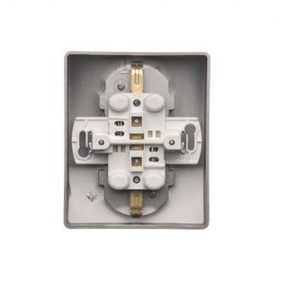 Simon Basic Gniazdo wtyczkowe z uziemieniem Schuko podwójne stal inox BGSZ2/21 KONTAKT (BGSZ2/21)