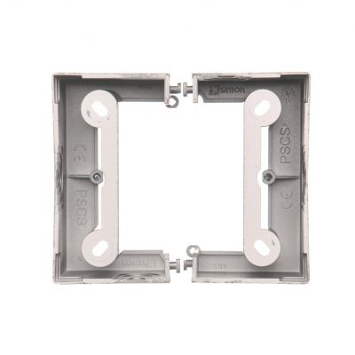 Simon Basic Neos Puszka natynkowa pojedyncza składana do ramek Basic NEOS. Głębokość 40 mm. (1 szt. PSCS/.. = 2 elementy) stal inox PSCS/21 KONTAKT (PSCS/21)
