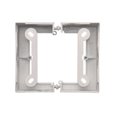 Simon Basic Neos Puszka natynkowa pojedyncza składana do ramek Basic NEOS. Głębokość 40 mm. (1 szt. PSCS/.. = 2 elementy) srebrny mat PSCS/43 KONTAKT (PSCS/43)