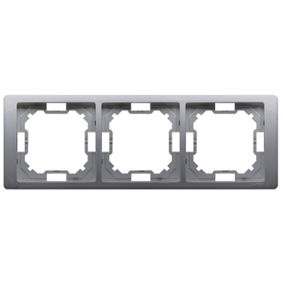 Simon Basic Neos Ramka 3-krotna NEOS – uniwersalna poziom i pion stal inox BMRC3/21 KONTAKT (BMRC3/21)