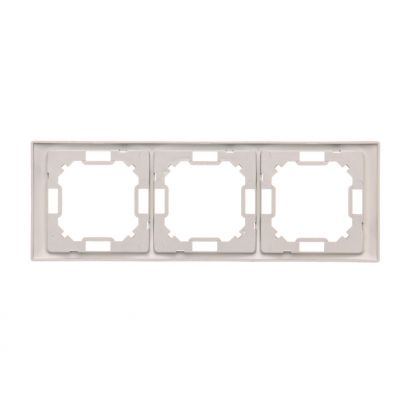 Simon Basic Neos Ramka 3-krotna NEOS – uniwersalna poziom i pion stal inox BMRC3/21 KONTAKT (BMRC3/21)