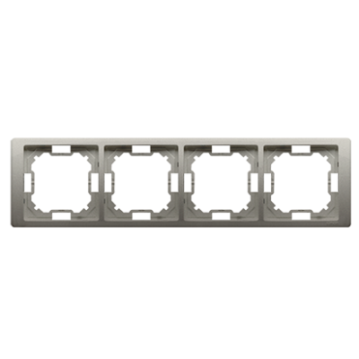 Simon Basic Neos Ramka 4-krotna NEOS – uniwersalna poziom i pion satynowy BMRC4/29 KONTAKT (BMRC4/29)