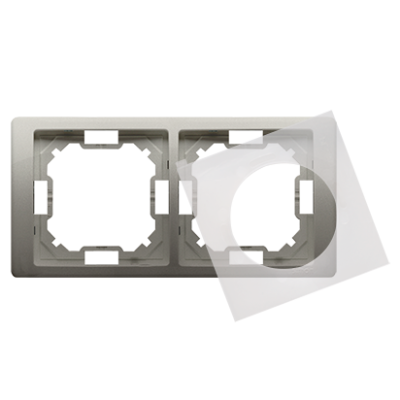 Simon Basic Neos Ramka 2-krotna NEOS do wersji bryzgoszczelnej IP44 z kompletem uszczelek satynowy BMRC2B/29 KONTAKT (BMRC2B/29)