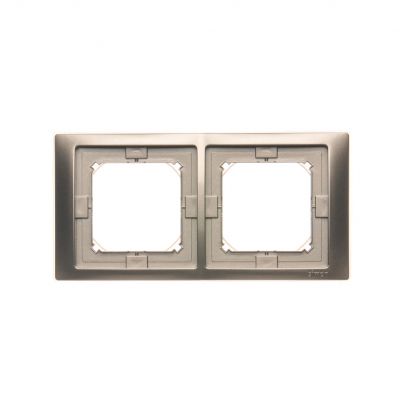 Simon Basic Neos Ramka 2-krotna NEOS do wersji bryzgoszczelnej IP44 z kompletem uszczelek satynowy BMRC2B/29 KONTAKT (BMRC2B/29)
