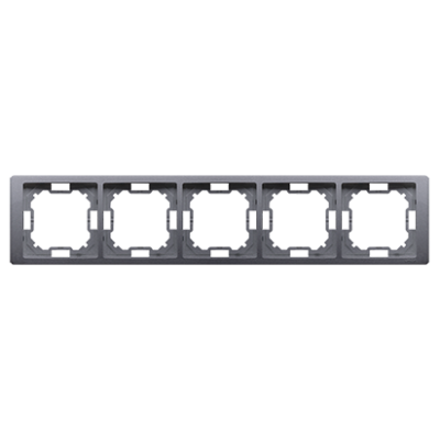 Simon Basic Neos Ramka 5-krotna NEOS – uniwersalna poziom i pion srebrny mat BMRC5/43 KONTAKT (BMRC5/43)