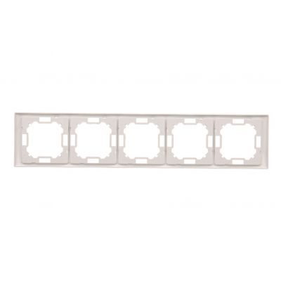 Simon Basic Neos Ramka 5-krotna NEOS – uniwersalna poziom i pion srebrny mat BMRC5/43 KONTAKT (BMRC5/43)