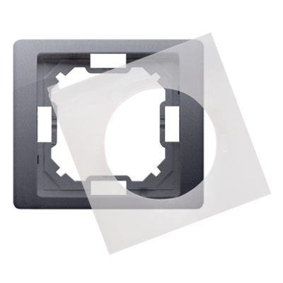 Simon Basic Neos Ramka 1-krotna NEOS do wersji bryzgoszczelnej IP44 z uszczelką srebrny mat BMRC1B/43 KONTAKT (BMRC1B/43)