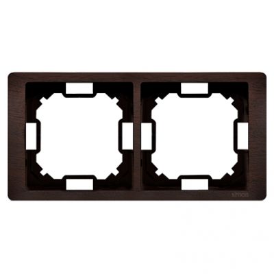 Simon Basic Neos Ramka 2-krotna NEOS – uniwersalna poziom i pion mahoniowy BMRC2/050 KONTAKT (BMRC2/050)