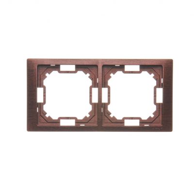 Simon Basic Neos Ramka 2-krotna NEOS – uniwersalna poziom i pion mahoniowy BMRC2/050 KONTAKT (BMRC2/050)