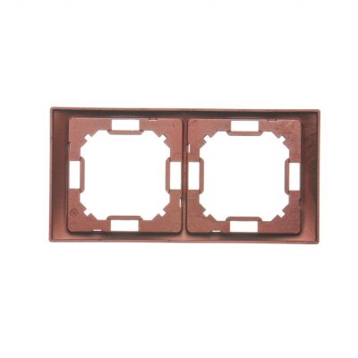 Simon Basic Neos Ramka 2-krotna NEOS – uniwersalna poziom i pion mahoniowy BMRC2/050 KONTAKT (BMRC2/050)