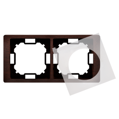 Simon Basic Neos Ramka 2-krotna NEOS do wersji bryzgoszczelnej IP44 z zestawem uszczelek mahoniowy BMRC2B/050 KONTAKT (BMRC2B/050)
