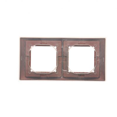 Simon Basic Neos Ramka 2-krotna NEOS do wersji bryzgoszczelnej IP44 z zestawem uszczelek mahoniowy BMRC2B/050 KONTAKT (BMRC2B/050)