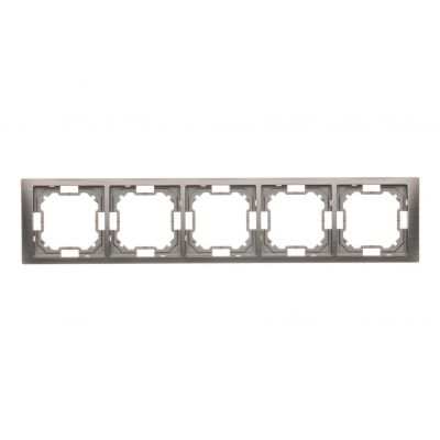 Simon Basic Neos Ramka 5-krotna NEOS – uniwersalna poziom i pion tytanowy BMRC5/052 KONTAKT (BMRC5/052)