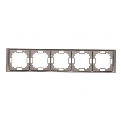 Simon Basic Neos Ramka 5-krotna NEOS – uniwersalna poziom i pion tytanowy BMRC5/052 KONTAKT (BMRC5/052)