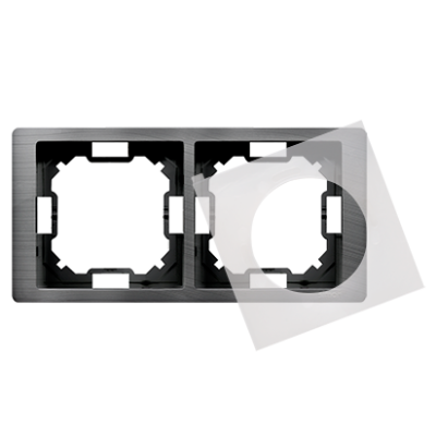Simon Basic Neos Ramka 2-krotna NEOS do wersji bryzgoszczelnej IP44 z zestawem uszczelek tytanowy BMRC2B/052 KONTAKT (BMRC2B/052)
