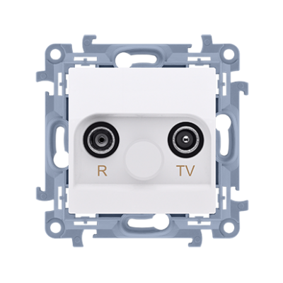 Simon 10 gniazdo antenowe R-TV biały CAK.01/11 KONTAKT (CAK.01/11)
