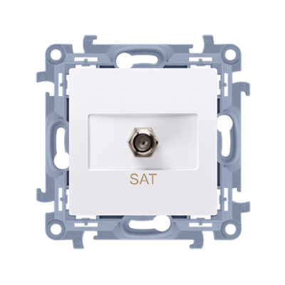 Simon 10 Gniazdo antenowe typu F pojedyncze biały CASF1.01/11 KONTAKT (CASF1.01/11)