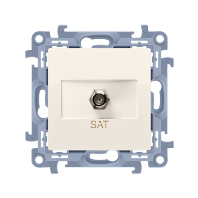Simon 10 Gniazdo antenowe typu F pojedyncze  krem CASF1.01/41 KONTAKT (CASF1.01/41)