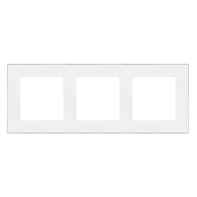 Simon 55 Ramka potrójna 3-krotna DUO Biała podstawa chrom TRD3.163/111 KONTAKT (TRD3.163/111)