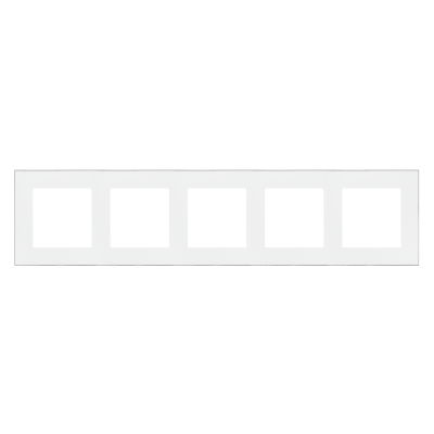 Simon 55 Ramka pięciokrotna 5-krotna DUO Biała podstawa chrom TRD5.163/111 KONTAKT (TRD5.163/111)