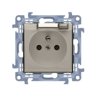 Simon 10 Gniazdo wtyczkowe z uziemieniem do wersji IP44 bez uszczelki - klapka transp. 16A 250V zac. śrub. krem *Wymagana uszczelka ramki CGZ1BU.01/41A KONTAKT (CGZ1BU.01/41A)